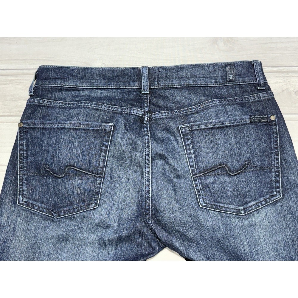 7 For All Mankind Jeans Mens 34x28 Blue The Straight Japanese Fabric Denim